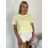 Tričko krátký rukáv dámské KARLA (S/M/L ONE SIZE) ITALSKÁ MÓDA IMPDY26YT001/DUR S/M/L žlutá