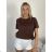 Tričko krátký rukáv dámské KARLA (S/M/L ONE SIZE) ITALSKÁ MÓDA IMPDY26YT001/DUR S/M/L žlutá