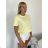 Tričko krátký rukáv dámské KARLA (S/M/L ONE SIZE) ITALSKÁ MÓDA IMPDY26YT001/DUR S/M/L žlutá