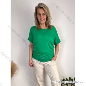 Tunika krátký rukáv dámské nadrozměr NINA (42/44/46 ONE SIZE) ITALSKÁ MÓDA IM426000365