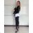 Set aus langem Sportoberteil und Leggings für Damen (Einheitsgröße S/M) ITALIAN FASHION IMPLP2372755 S / M schwarz