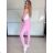 Set aus langem Sportoberteil und Leggings für Damen (Einheitsgröße S/M) ITALIAN FASHION IMPLP2372755 S / M pink