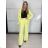 Kalhoty dlouhé elegantní dámské (S/M ONE SIZE) ITALSKÁ MÓDA IMPLP2437150090/DU žlutá S/M/L