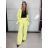 Kalhoty dlouhé elegantní dámské (S/M ONE SIZE) ITALSKÁ MÓDA IMPLP2437150090/DU žlutá S/M/L