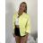 Bunda oversize dlouhý rukáv dámská (S/M/L ONE SIZE) ITALSKÁ MÓDA IMSM260042/DUR S/M/L žlutá