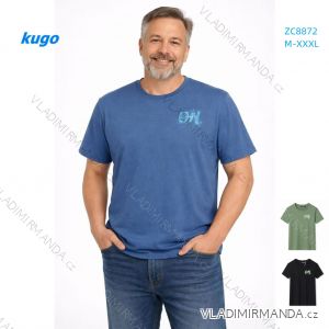 Tričko krátký rukáv pánské nadrozměr (M-3XL) KUGO ZC8872