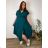 Summer dress oval short sleeve women's oversized (50/52/54 ONE SIZE) ITALIAN FASHION IM425011