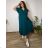 Summer dress oval short sleeve women's oversized (50/52/54 ONE SIZE) ITALIAN FASHION IM425011