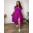 Summer dress oval short sleeve women's oversized (50/52/54 ONE SIZE) ITALIAN FASHION IM425011