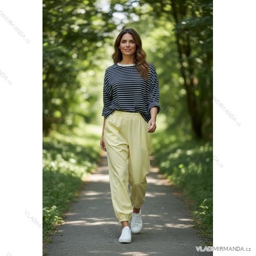 Tričko 3/4 dlhý rukáv dámske nadrozmer (44/46/48 ONE SIZE) TALIANSKA MÓDA IMD26072