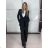 Komplet elegantní sako a kalhoty dámské KLARISA (S/M/L ONE SIZE) ITALSKÁ MÓDA IMPLP266377/DUR S/M/L Černá