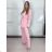 Komplet elegantní sako a kalhoty dámské KLARISA (S/M/L ONE SIZE) ITALSKÁ MÓDA IMPLP266377/DUR S/M/L růžová světle