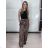 Kalhoty dlouhé letní dámské SAMBA (S/M/L ONE SIZE) ITALSKÁ MÓDA IMWHD260001-2/DUR S/M/L hnědá