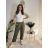 Kalhoty baggy dlouhé s knoflíky dámské (S/M ONE SIZE) ITALSKÁ MÓDA IMD24126