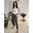 Kalhoty baggy dlouhé s knoflíky dámské (S/M ONE SIZE) ITALSKÁ MÓDA IMD24126