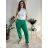 Kalhoty baggy dlouhé s knoflíky dámské (S/M ONE SIZE) ITALSKÁ MÓDA IMD24126