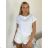 Tričko krátký rukáv dámské (S/M/L ONE SIZE) ITALSKÁ MÓDA IMPTI24NG2031/DUR tm. hnědá S/ML