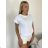 Tričko krátký rukáv dámské (S/M/L ONE SIZE) ITALSKÁ MÓDA IMPTI24NG2031/DUR tm. hnědá S/ML