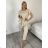 Souprava letní tunika a kalhoty dámská (S/M/L ONE SIZE) ITALSKÁ MÓDA IMSM260000236/DUR S/M/L béžová