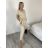 Souprava letní tunika a kalhoty dámská (S/M/L ONE SIZE) ITALSKÁ MÓDA IMSM260000236/DUR S/M/L béžová