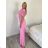 Souprava elegantní kalhoty dlouhé a Top  dámská (S/M/L ONE SIZE) ITALSKÁ MÓDA IMWGB260001