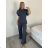 Souprava elegantní kalhoty dlouhé a Top  dámská (S/M/L ONE SIZE) ITALSKÁ MÓDA IMWGB260001/DUR S/M/L šedá