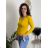 Svetr úpletový dlouhý rukáv dámský (S/M ONE SIZE) ITALSKA MODA IMM255800