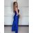 Šaty elegantní společenské na ramínka dámské (S/M ONE SIZE) ITALSKÁ MÓDA IM321608