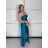 Šaty elegantní společenské na ramínka dámské (S/M ONE SIZE) ITALSKÁ MÓDA IM321608