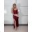 Šaty elegantní společenské na ramínka dámské (S/M ONE SIZE) ITALSKÁ MÓDA IM321608