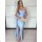 Elegant formal dress with straps for women (S / M ONE SIZE) ITALIAN FASHION IM321576 S / M dark blue
