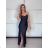Elegant formal dress with straps for women (S / M ONE SIZE) ITALIAN FASHION IM321576 S / M dark blue