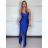 Elegant formal dress with straps for women (S / M ONE SIZE) ITALIAN FASHION IM321576 S / M dark blue