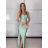 Elegant formal dress with straps for women (S / M ONE SIZE) ITALIAN FASHION IM321576 S / M dark blue