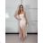 Elegant formal dress with straps for women (S / M ONE SIZE) ITALIAN FASHION IM321576 S / M dark blue