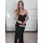 Elegant formal dress with straps for women (S / M ONE SIZE) ITALIAN FASHION IM321576 S / M dark blue