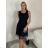 Women's Elegant Summer Lace Sleeveless Dress (S/M ONE SIZE) ITALIAN FASHION IM923050 S / M / L black