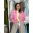 Bunda oversize dlouhý rukáv dámská KAILA (S/M/L/XL ONE SIZE) ITALSKÁ MÓDA IMC26081/DUR S/M/L světle modrá