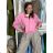 Bunda oversize dlouhý rukáv dámská KAILA (S/M/L/XL ONE SIZE) ITALSKÁ MÓDA IMC26081/DUR S/M/L světle modrá