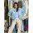 Bunda oversize dlouhý rukáv dámská KAILA (S/M/L/XL ONE SIZE) ITALSKÁ MÓDA IMC26081/DUR S/M/L světle modrá