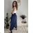 Sommerliche Wickelhose für Damen (Einheitsgröße S/M/L) ITALIENISCHE MODE IM426159 modrá petrolejová S / M / L