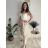 Kalhoty elegantní dámské (S/M/L ONE SIZE) ITALSKÁ MÓDA IMM26M8102/DR světle modrá S/M/L