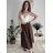 Sukně dlouhá s páskem dámská (S/M/L ONE SIZE) ITALSKÁ MÓDA IMWCP2624300