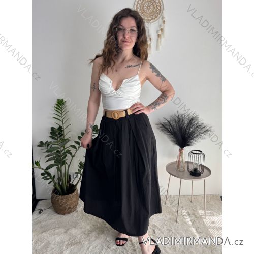 Langärmlige Tunika für Damen (S/M/L EINHEITSGRÖSSE) ITALIAN FASHION IMWCP25NEAPOL schwarz S / M / L