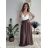Women's long skirt at the waist for flip flops (UNI S-L) ITALIAN FASHION IM420027 -   zelená khaki -   M / L