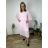 Women's Long Chiffon Short Sleeve Dress (S/M ONE SIZE) ITALIAN FASHION IMWGM23456