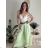 Kalhoty dlouhé elegantní s páskem dámské (S/M/L ONE SIZE) ITALSKÁ MÓDA IMSM26005/DU světle modrá S/M/L