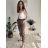 Kalhoty elegantní s páskem 3/4 krátké dámské (S/M/L ONE SIZE) ITALSKÁ MÓDA IMPLI257048/DU Černá S/M/L