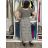 Kurzes Sommerkleid mit Taschen, kurzen Ärmeln, Damengröße Oversize (42/44/46, Einheitsgröße), italienische Mode, IMSM26088
