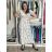Short summer dress with pockets, short sleeves, women's oversized (42/44/46 ONE SIZE) ITALIAN FASHION IMSM26088 S / M / L grey